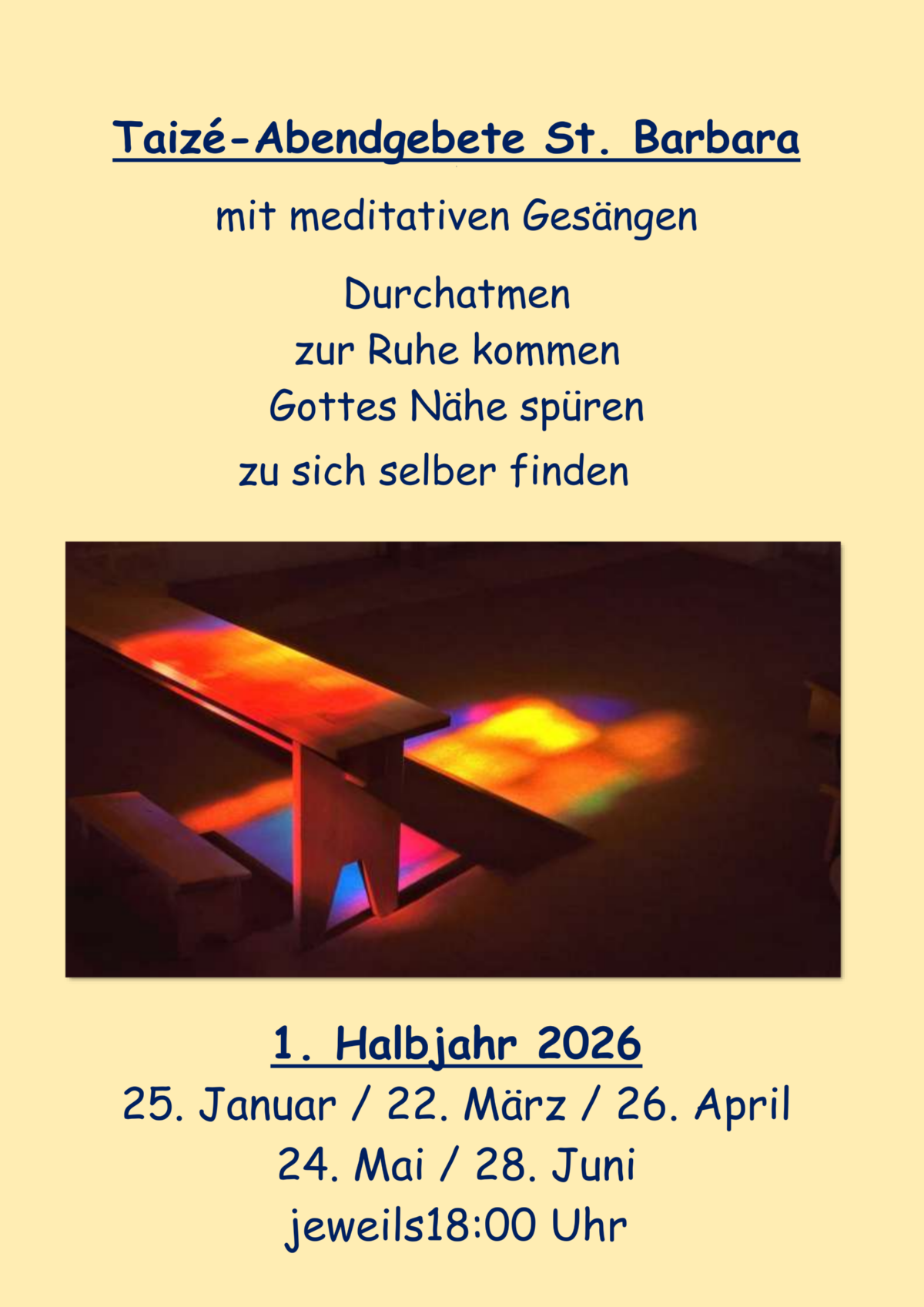 2025-12-23_Plakat_Taizégebete 2026 1. HJ_hoch