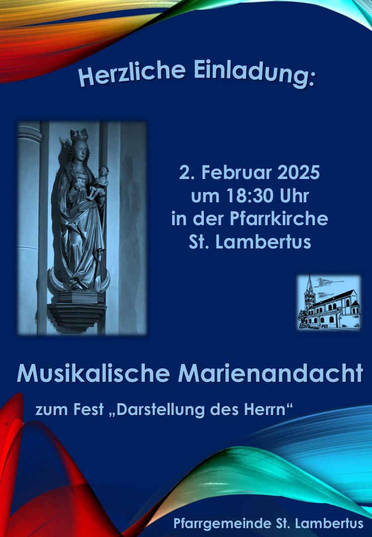 Plakat Marienandacht 2.2. 25